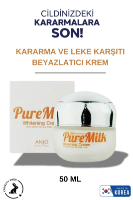 Kararma Ve Leke Karşıtı Beyazlatıcı Kore Yüz Kremi Pure Mılk Whıtenıng Cream 50ml Ikore