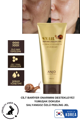 Salyangoz Özlü Cilt Bariyer Onarımını Destekleyen Yumuşak Yapılı Kore Peeling Jel 180ml Ikore